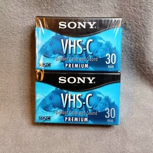 Sony VHS C Tapes Premium 30 Min 62 m Blue